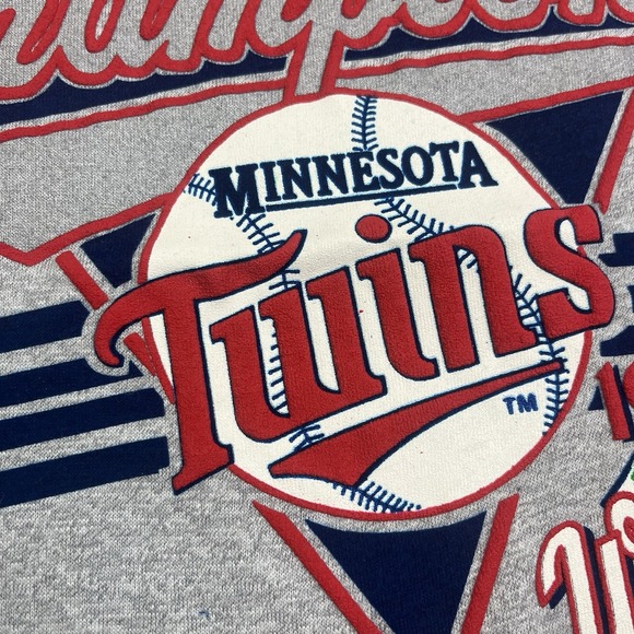 Vintage 1987 Minnesota Twins World Series Champions T Shirt Sz LG Single‎ Stitch - Picture 3 of 12